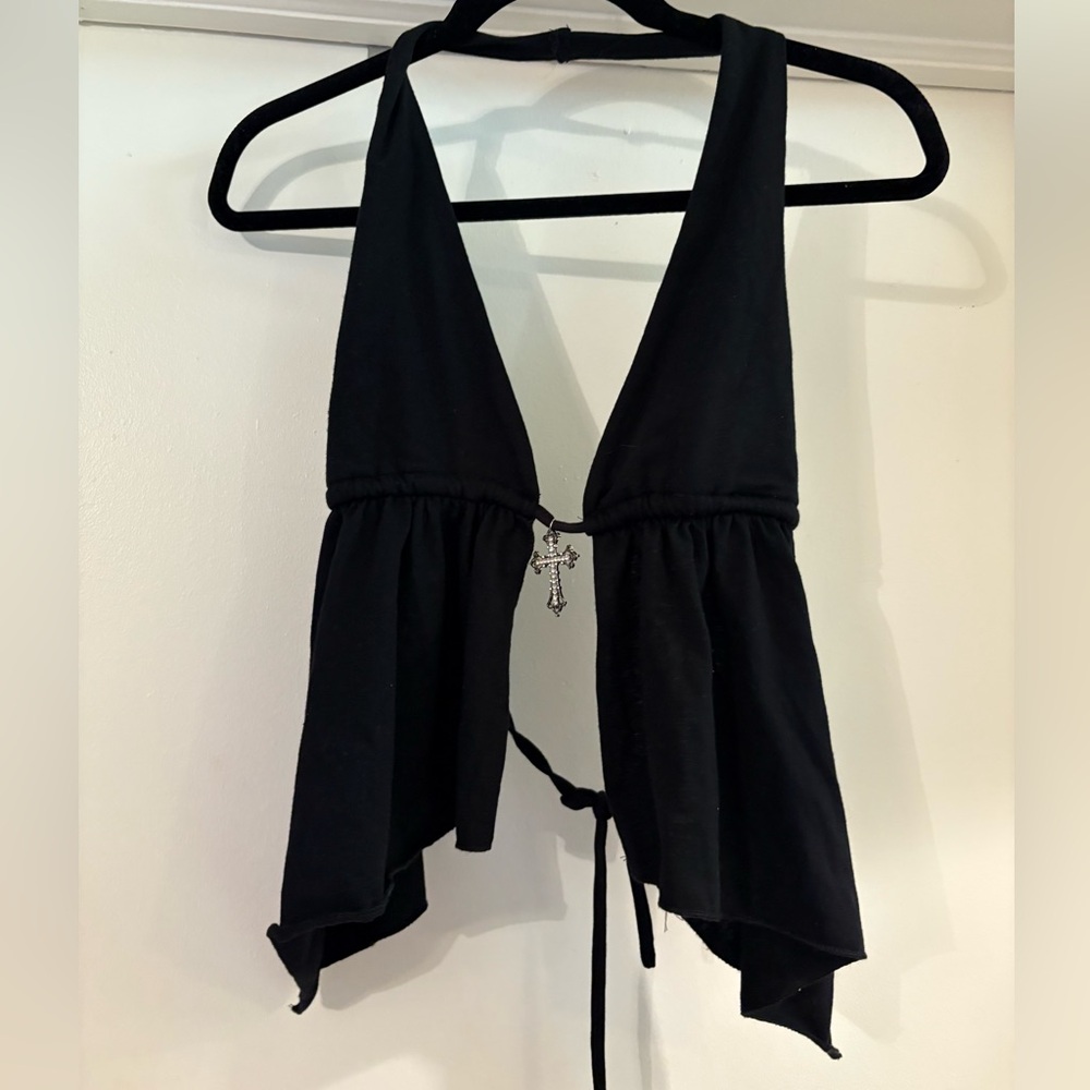 Y2K cross pendant tank top